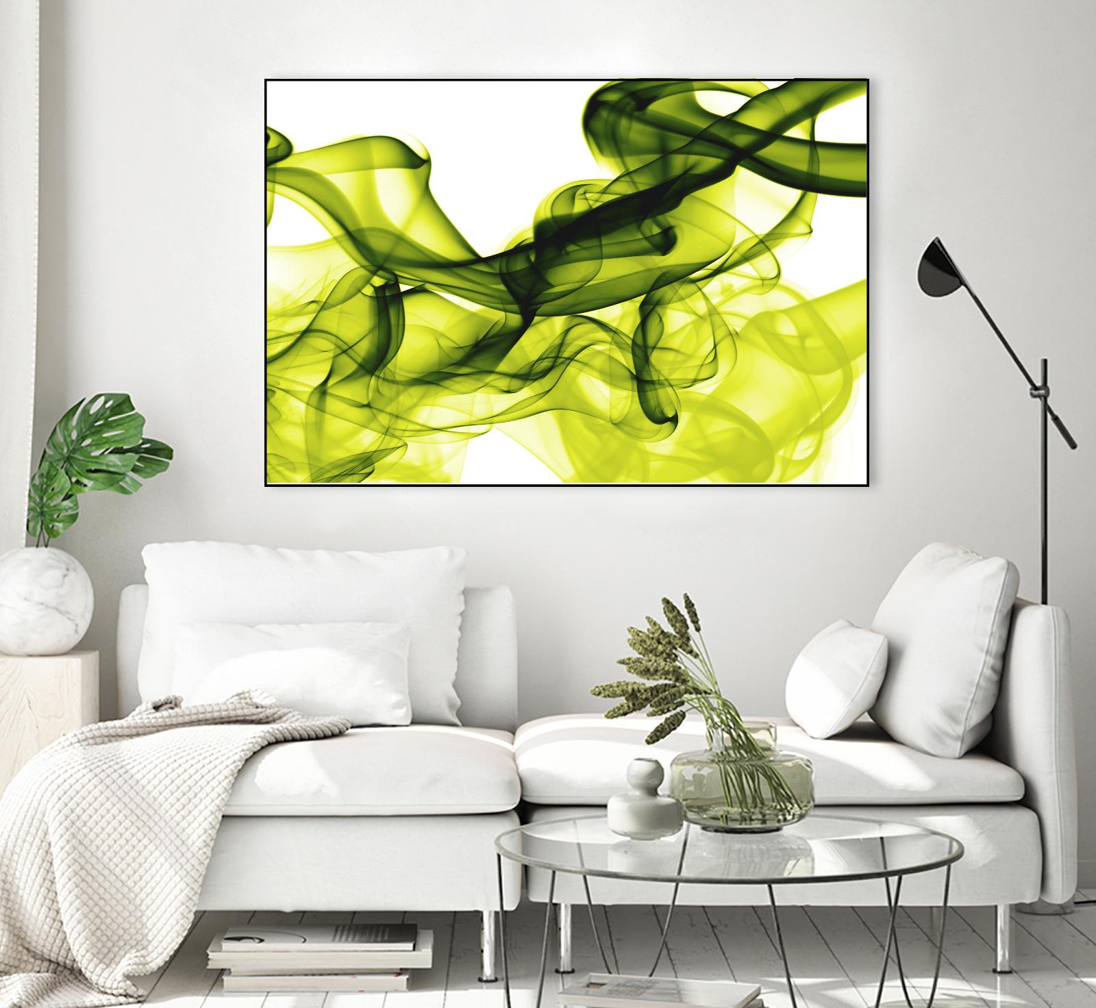 Green Smoke by GI ArtLab on GIANT ART - white abstract