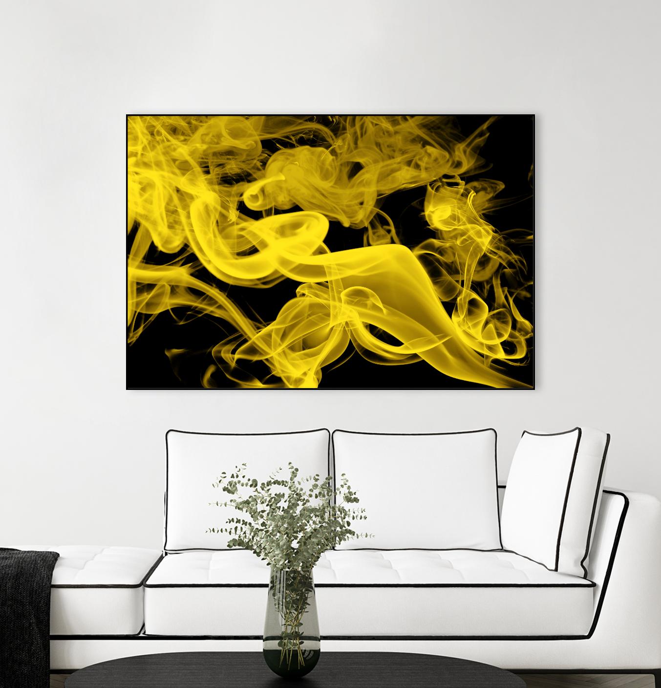 Yellow Smoke by GI ArtLab on GIANT ART - yellow abstract smoke