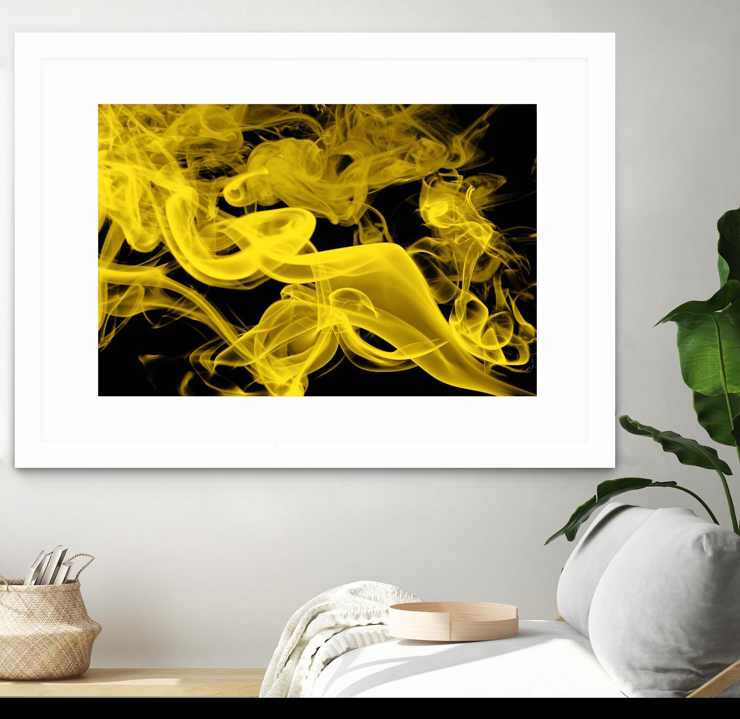 Yellow Smoke by GI ArtLab on GIANT ART - yellow abstract smoke