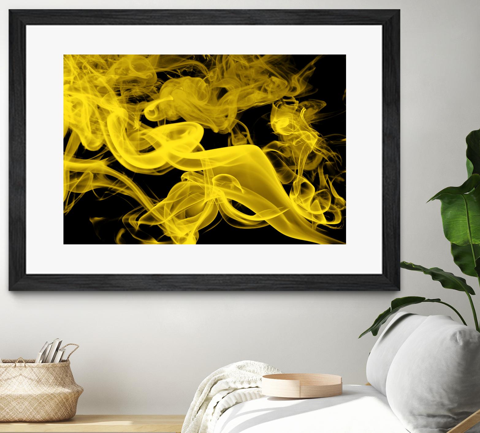 Yellow Smoke by GI ArtLab on GIANT ART - yellow abstract smoke
