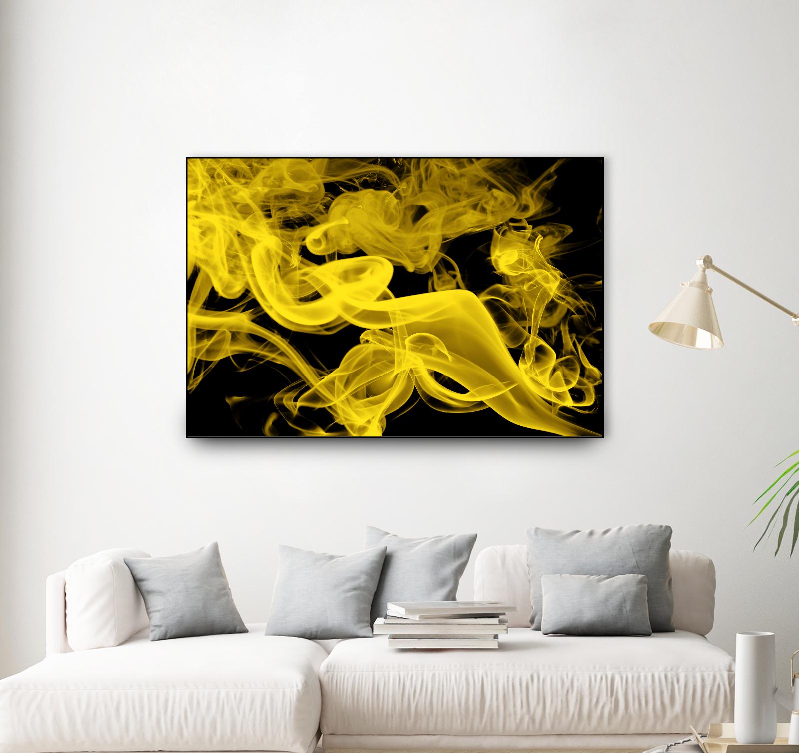 Yellow Smoke by GI ArtLab on GIANT ART - yellow abstract smoke