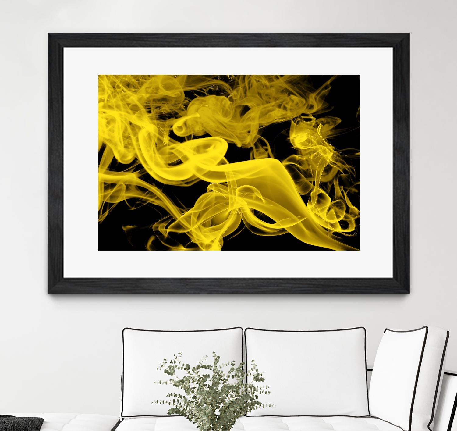 Yellow Smoke by GI ArtLab on GIANT ART - yellow abstract smoke