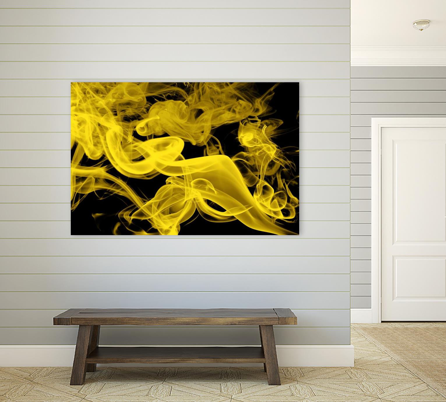 Yellow Smoke by GI ArtLab on GIANT ART - yellow abstract smoke