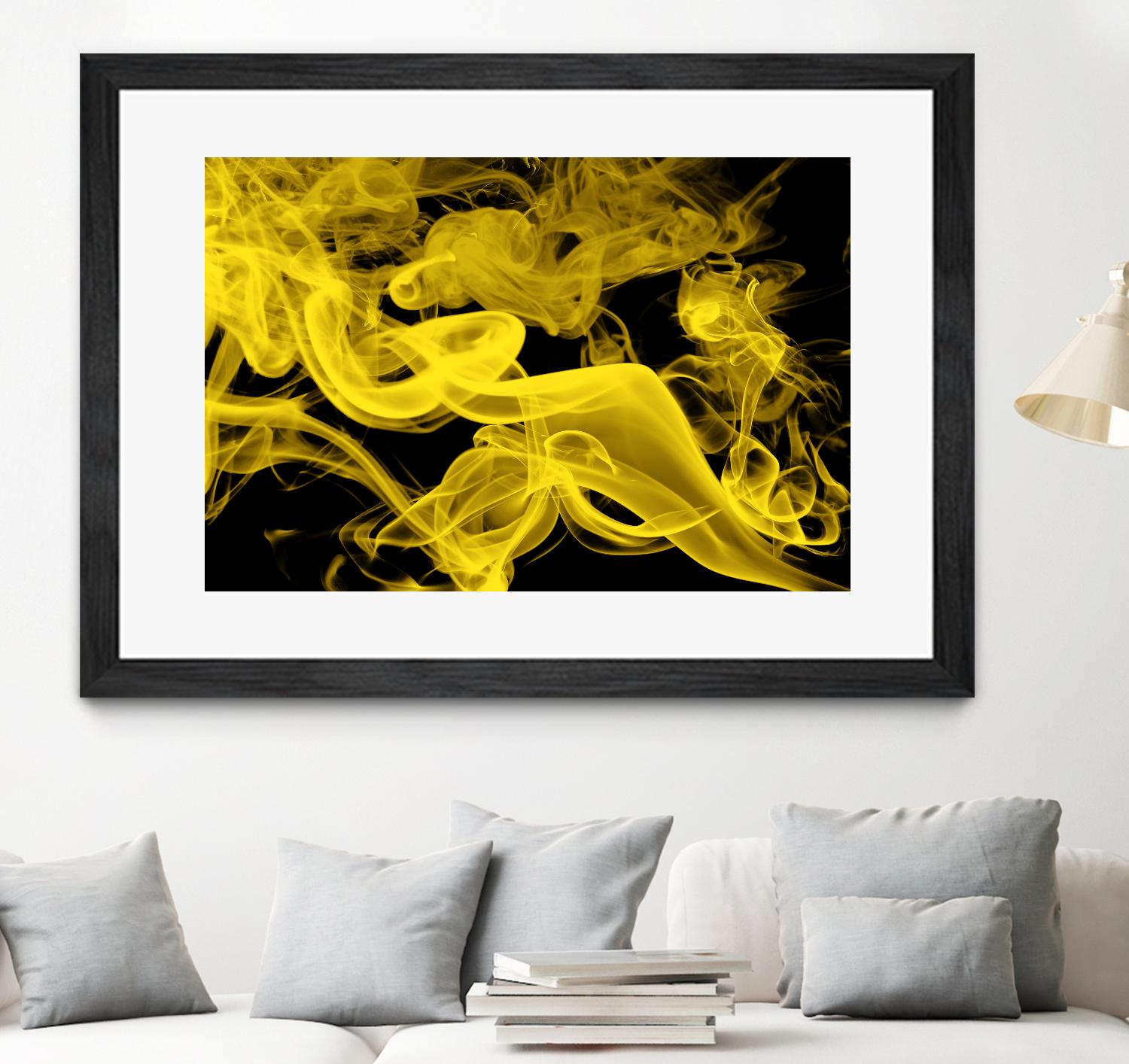 Yellow Smoke by GI ArtLab on GIANT ART - yellow abstract smoke