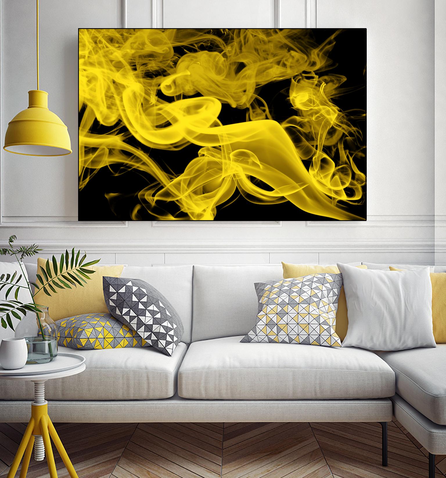 Yellow Smoke by GI ArtLab on GIANT ART - yellow abstract smoke