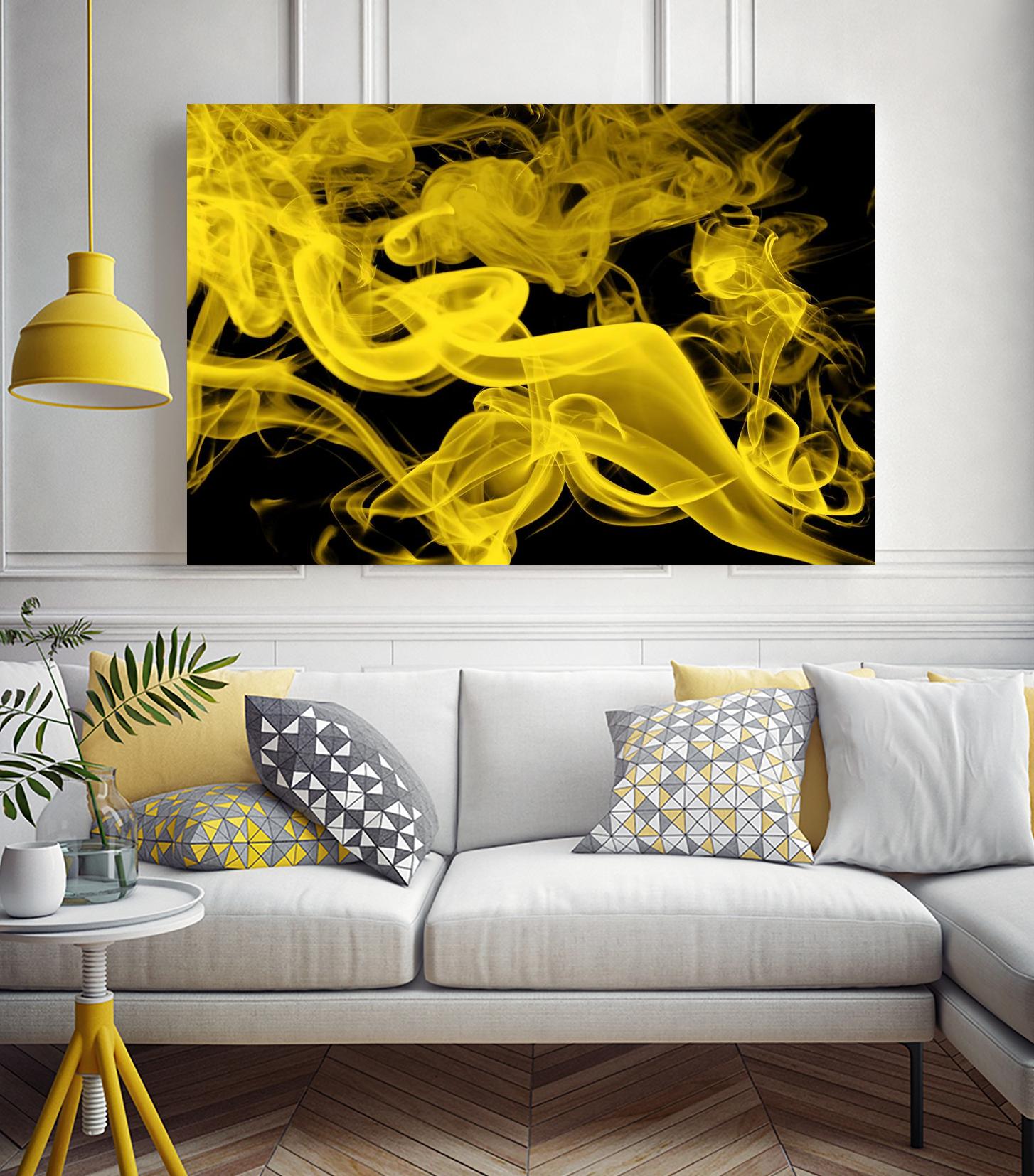 Yellow Smoke by GI ArtLab on GIANT ART - yellow abstract smoke