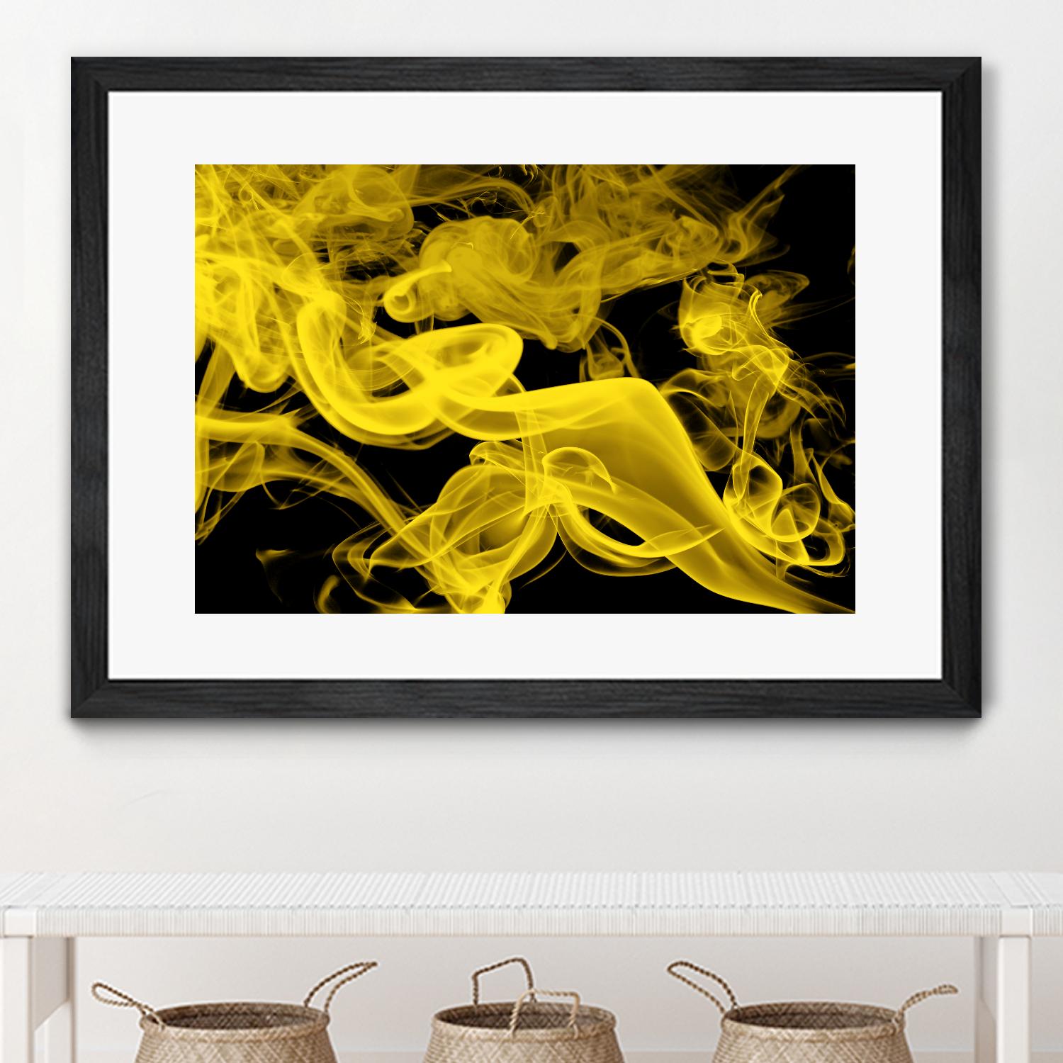 Yellow Smoke by GI ArtLab on GIANT ART - yellow abstract smoke