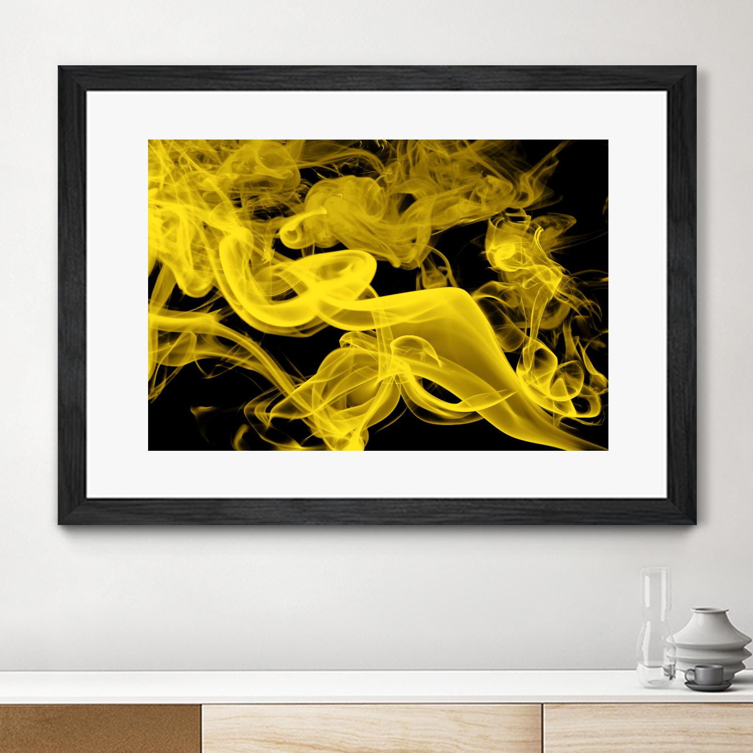Yellow Smoke by GI ArtLab on GIANT ART - yellow abstract smoke