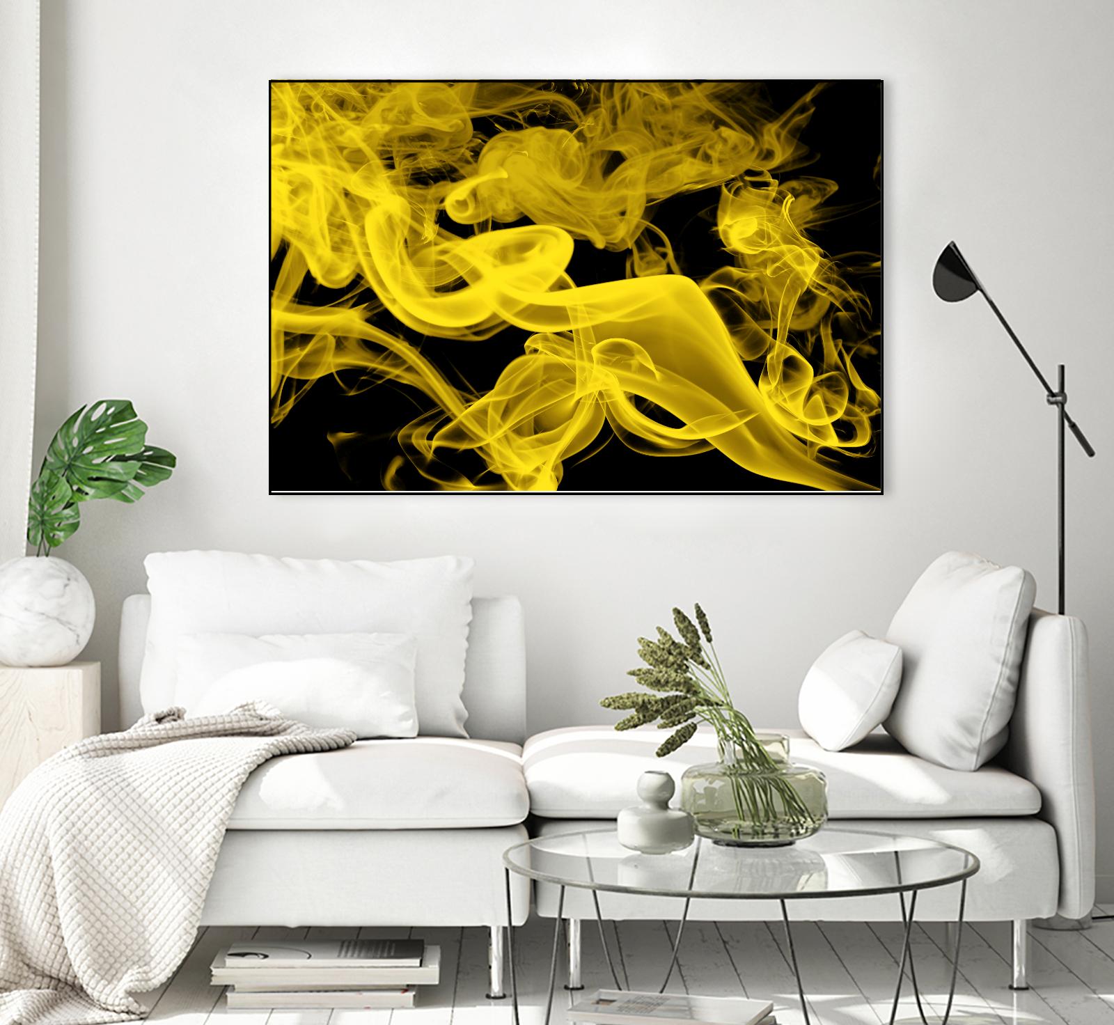 Yellow Smoke by GI ArtLab on GIANT ART - yellow abstract smoke