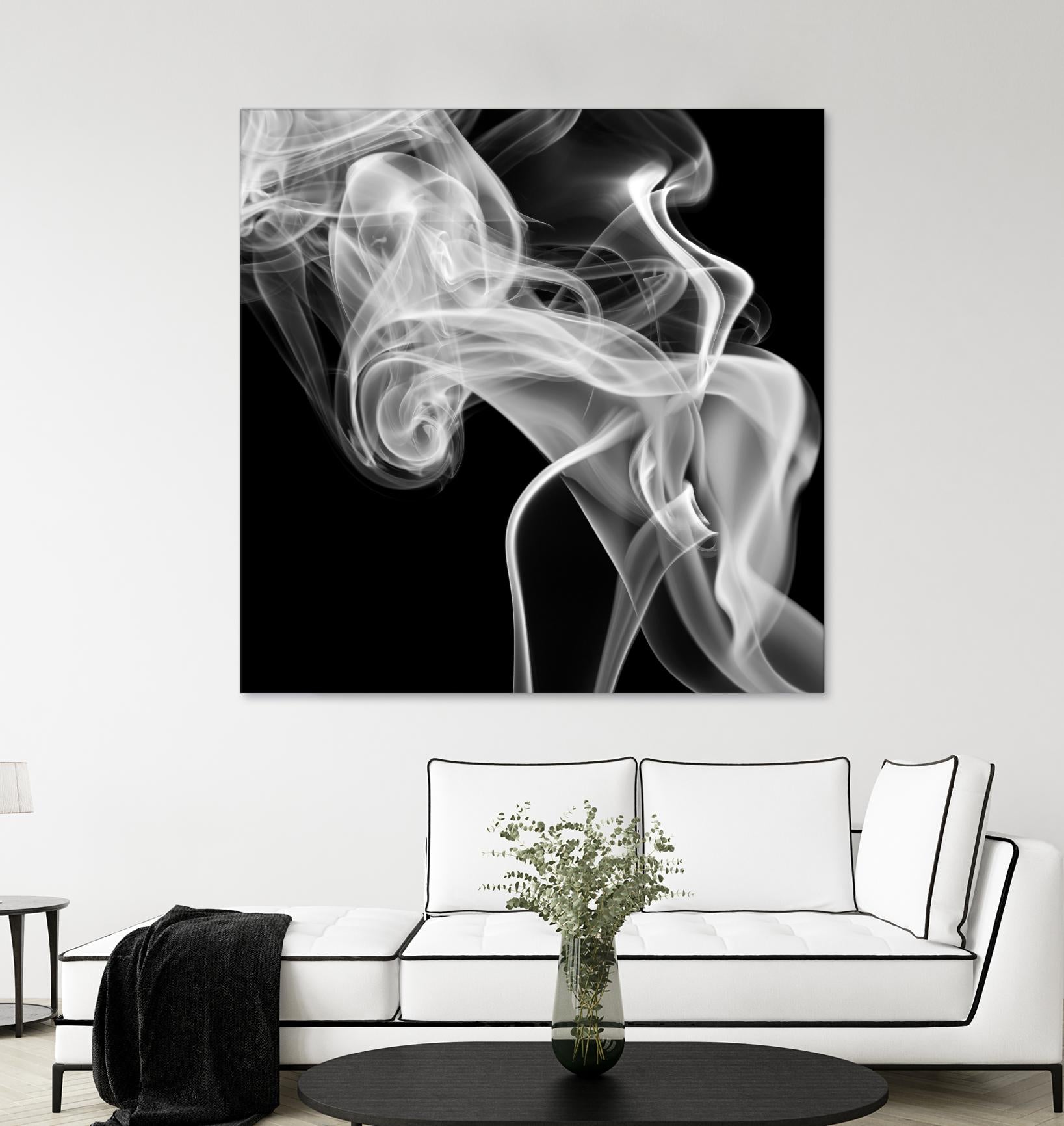 Black Smoke Abstract Square by GI ArtLab on GIANT ART - black abstract