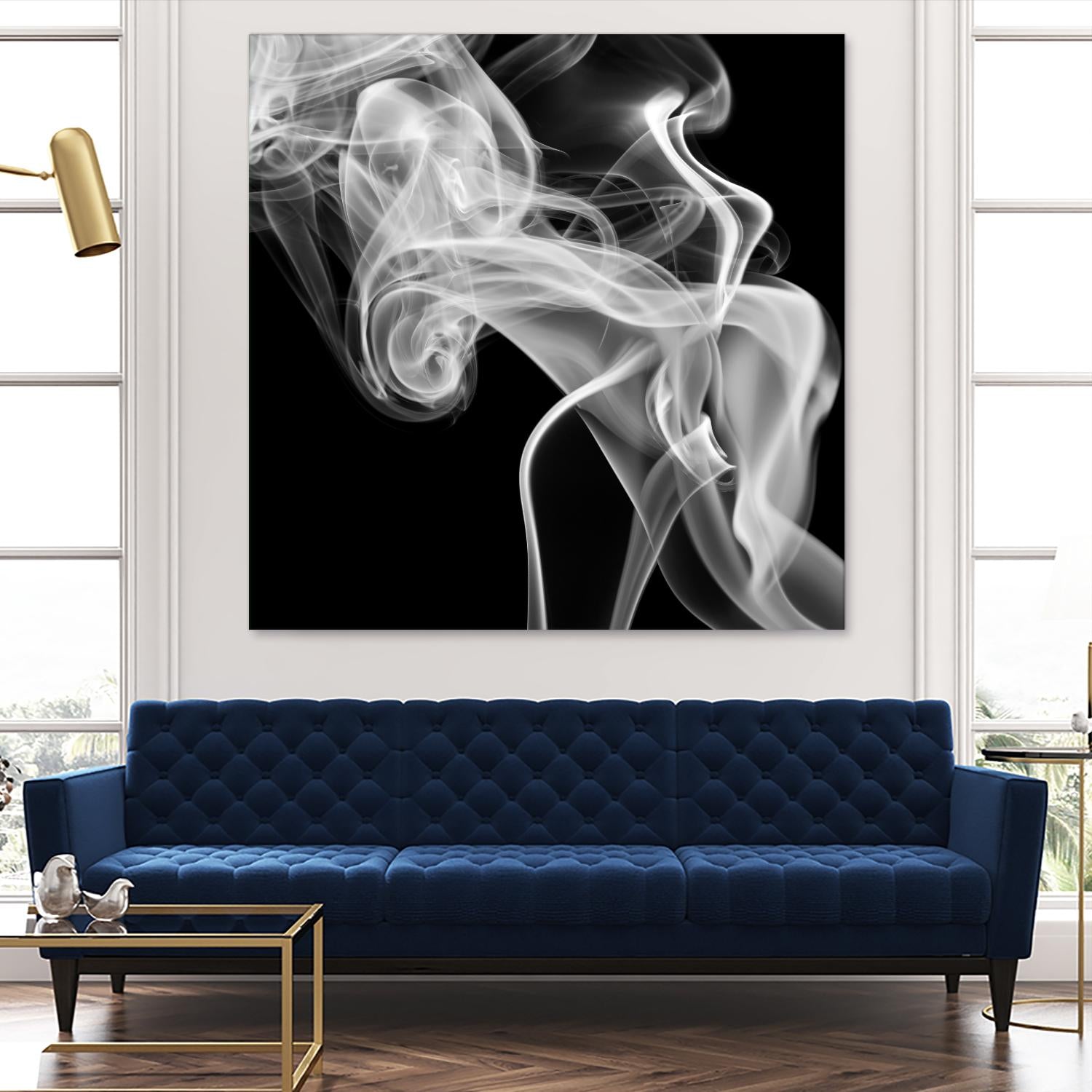 Black Smoke Abstract Square by GI ArtLab on GIANT ART - black abstract