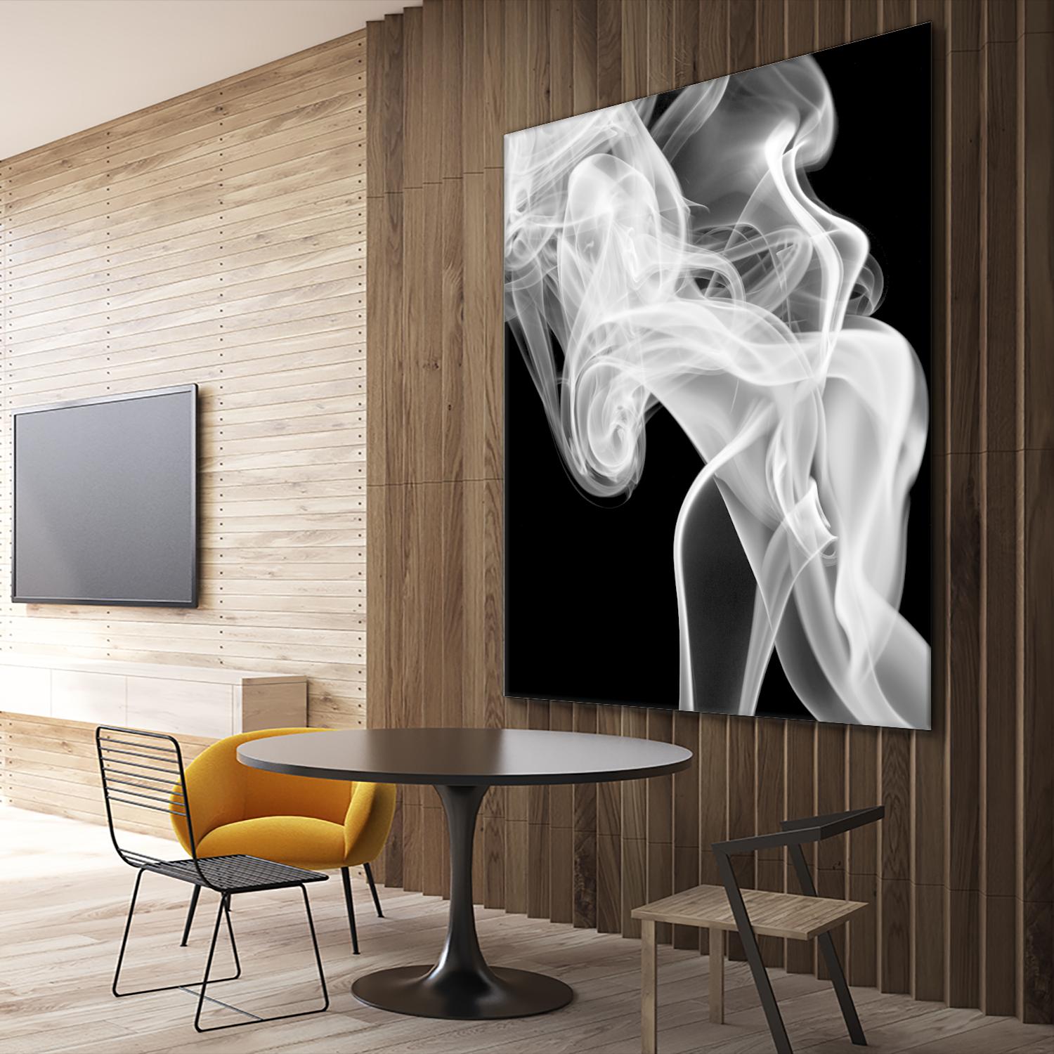 Black Smoke Abstract Square by GI ArtLab on GIANT ART - black abstract