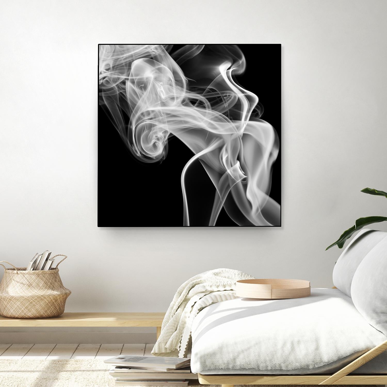 Black Smoke Abstract Square by GI ArtLab on GIANT ART - black abstract