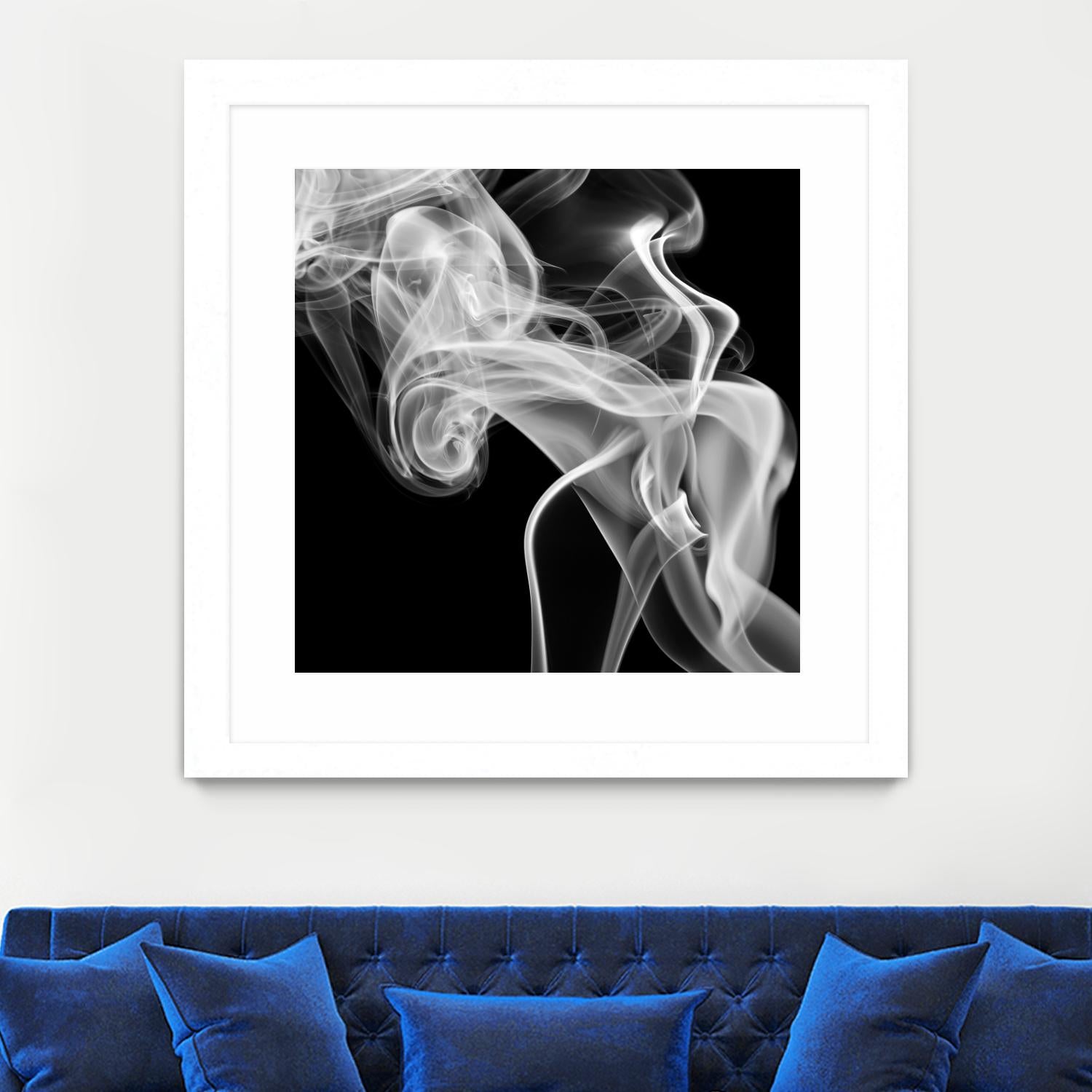 Black Smoke Abstract Square by GI ArtLab on GIANT ART - black abstract