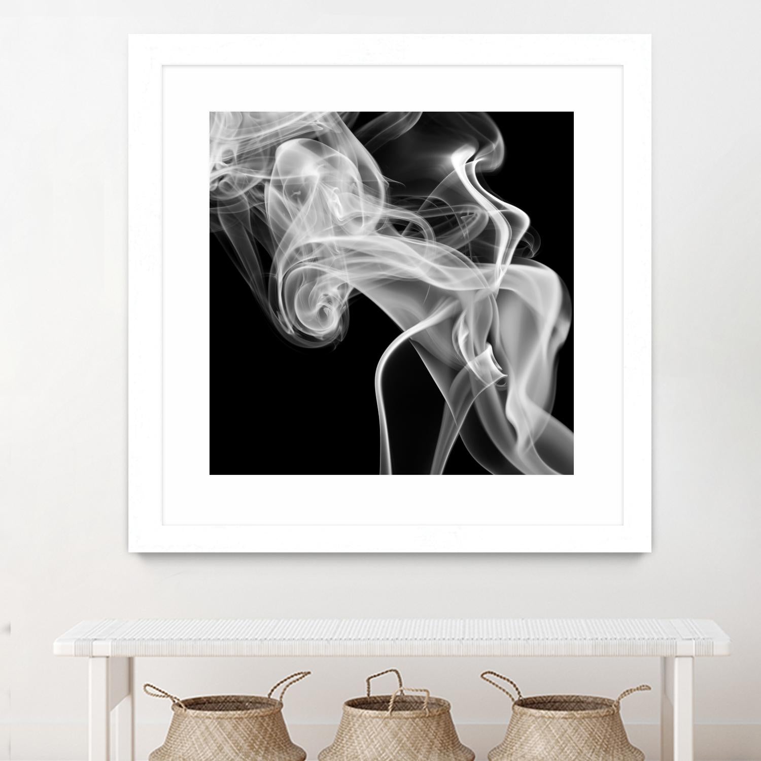 Black Smoke Abstract Square by GI ArtLab on GIANT ART - black abstract