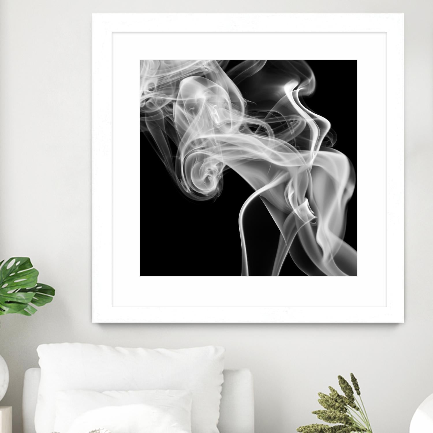 Black Smoke Abstract Square by GI ArtLab on GIANT ART - black abstract