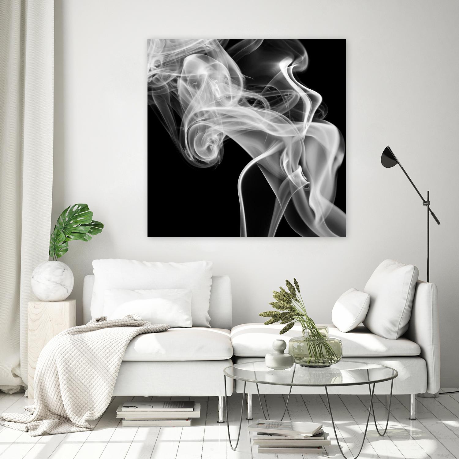 Black Smoke Abstract Square by GI ArtLab on GIANT ART - black abstract