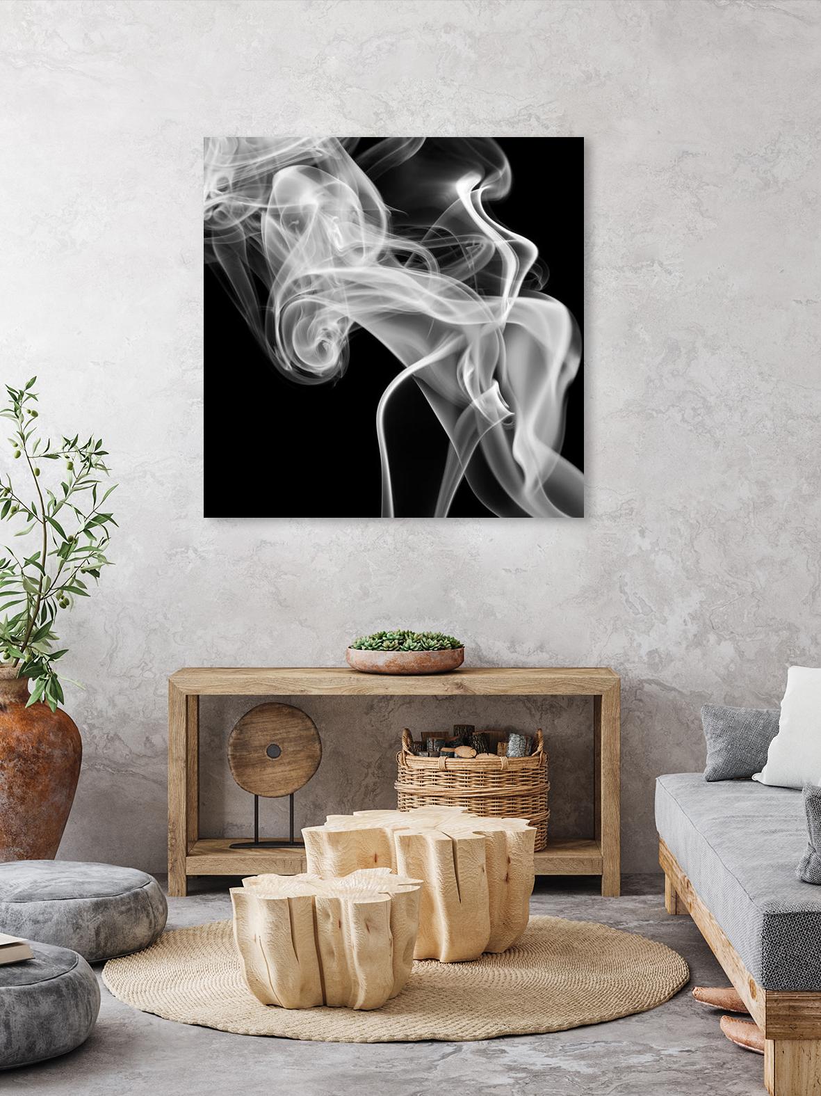 Black Smoke Abstract Square by GI ArtLab on GIANT ART - black abstract