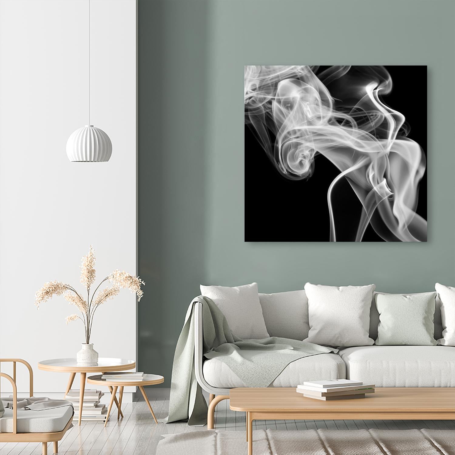 Black Smoke Abstract Square by GI ArtLab on GIANT ART - black abstract