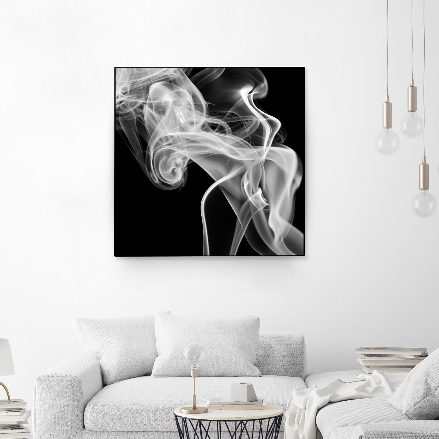 Black Smoke Abstract Square by GI ArtLab on GIANT ART - black abstract