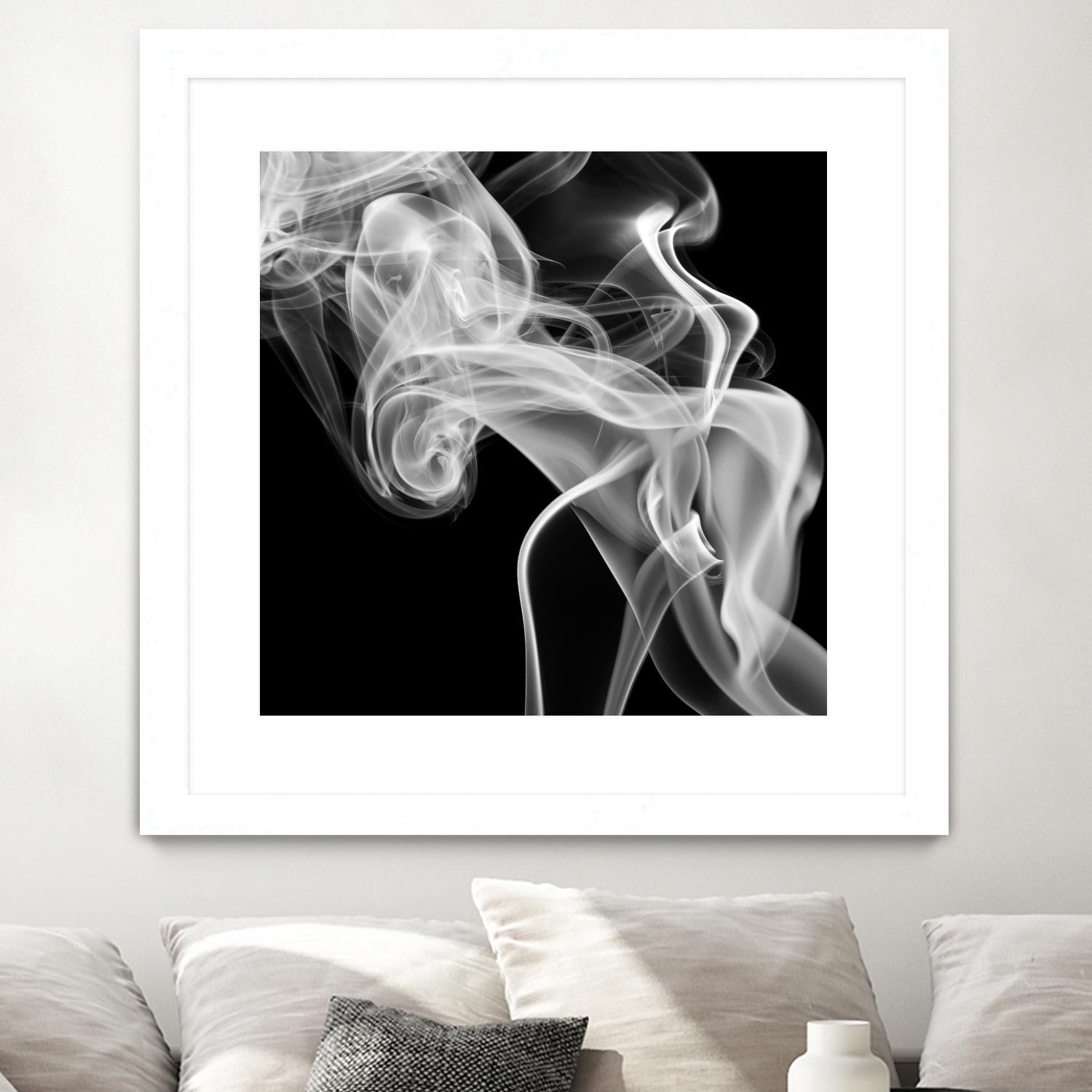 Black Smoke Abstract Square by GI ArtLab on GIANT ART - black abstract