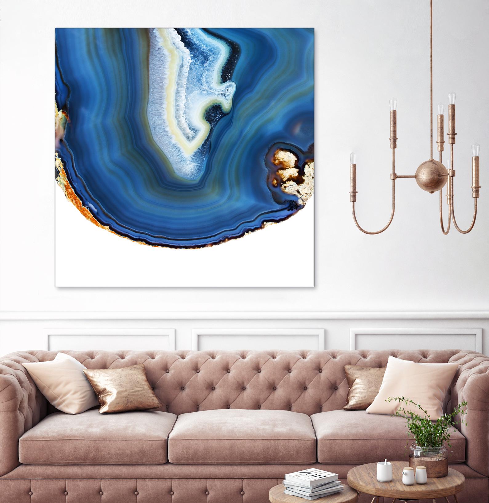 Cobalt Blue Agate A by GI ArtLab on GIANT ART - white abstract