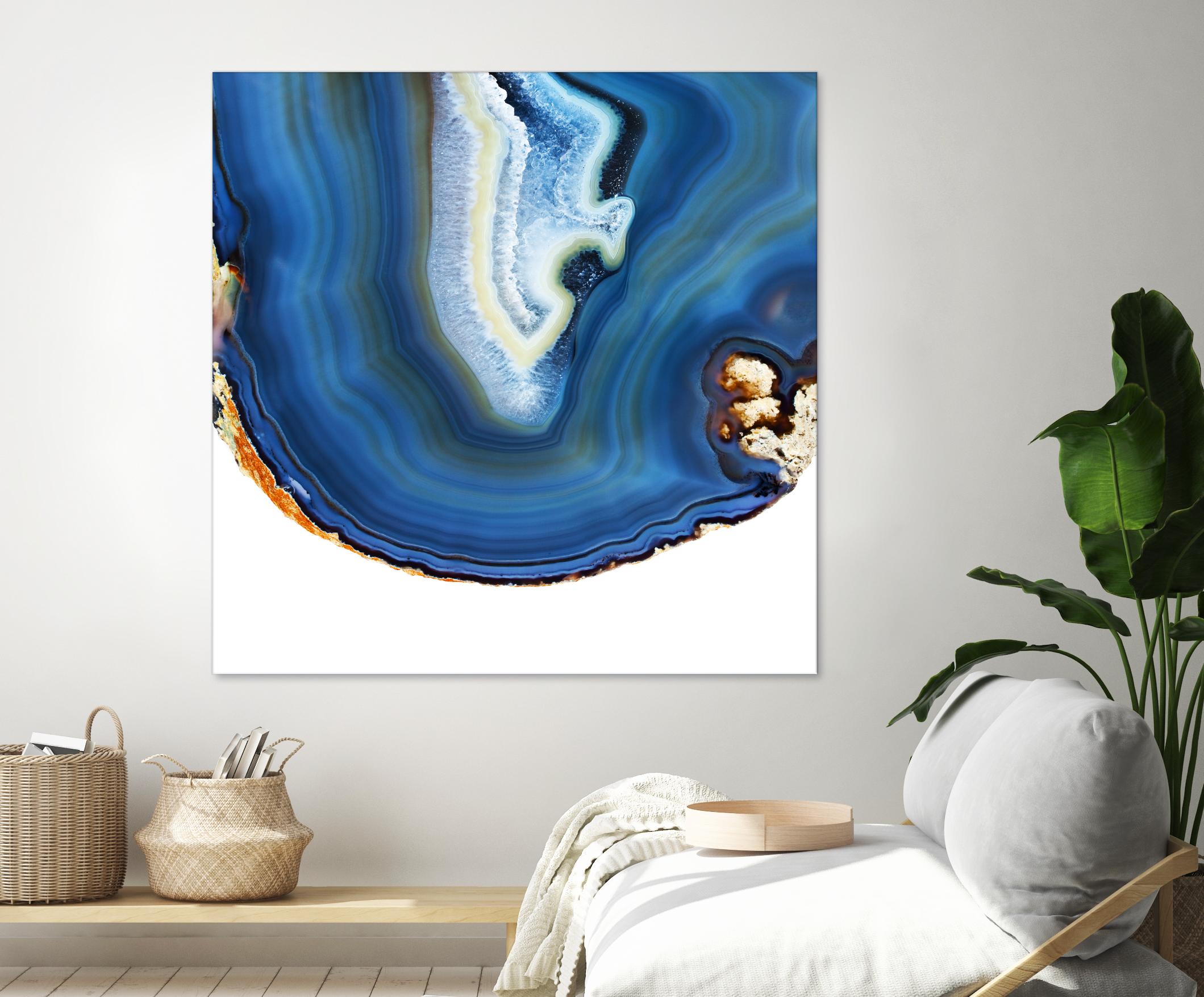 Cobalt Blue Agate A by GI ArtLab on GIANT ART - white abstract