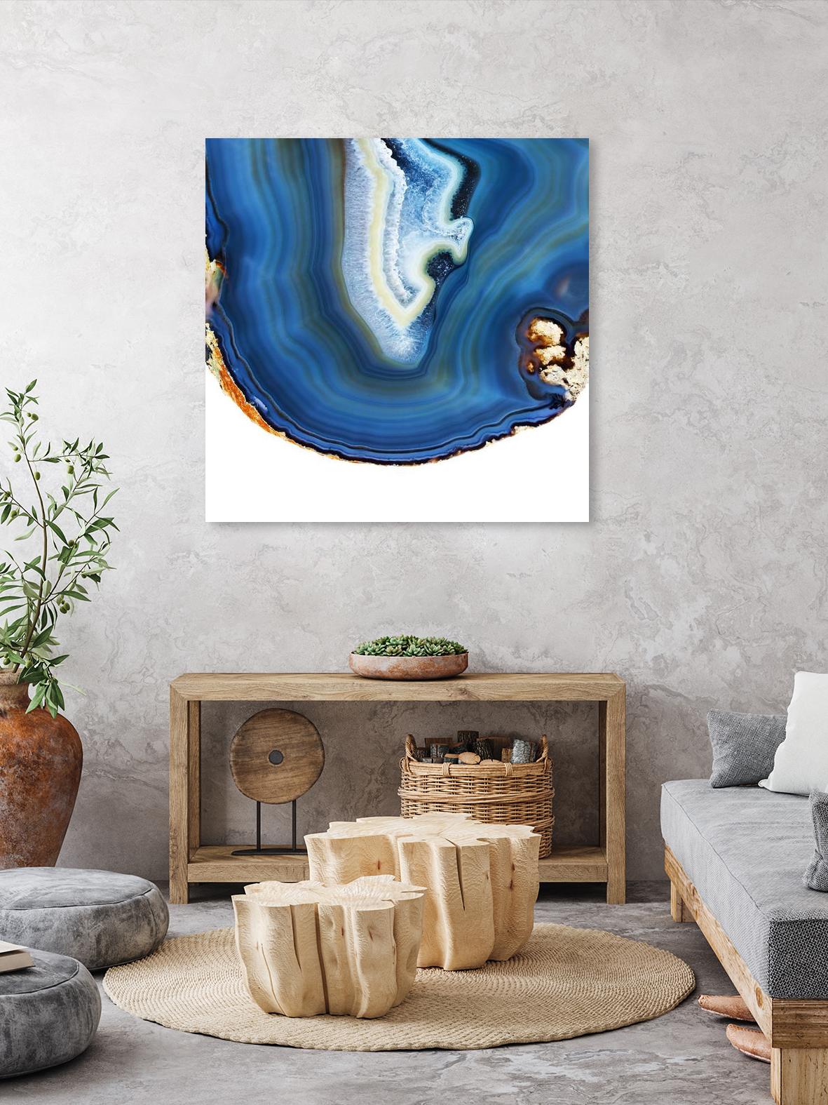 Cobalt Blue Agate A by GI ArtLab on GIANT ART - white abstract