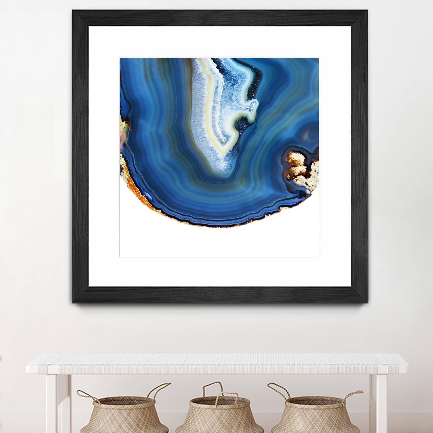 Cobalt Blue Agate A by GI ArtLab on GIANT ART - white abstract