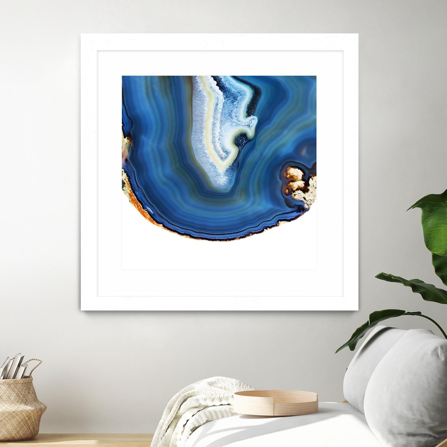 Cobalt Blue Agate A by GI ArtLab on GIANT ART - white abstract