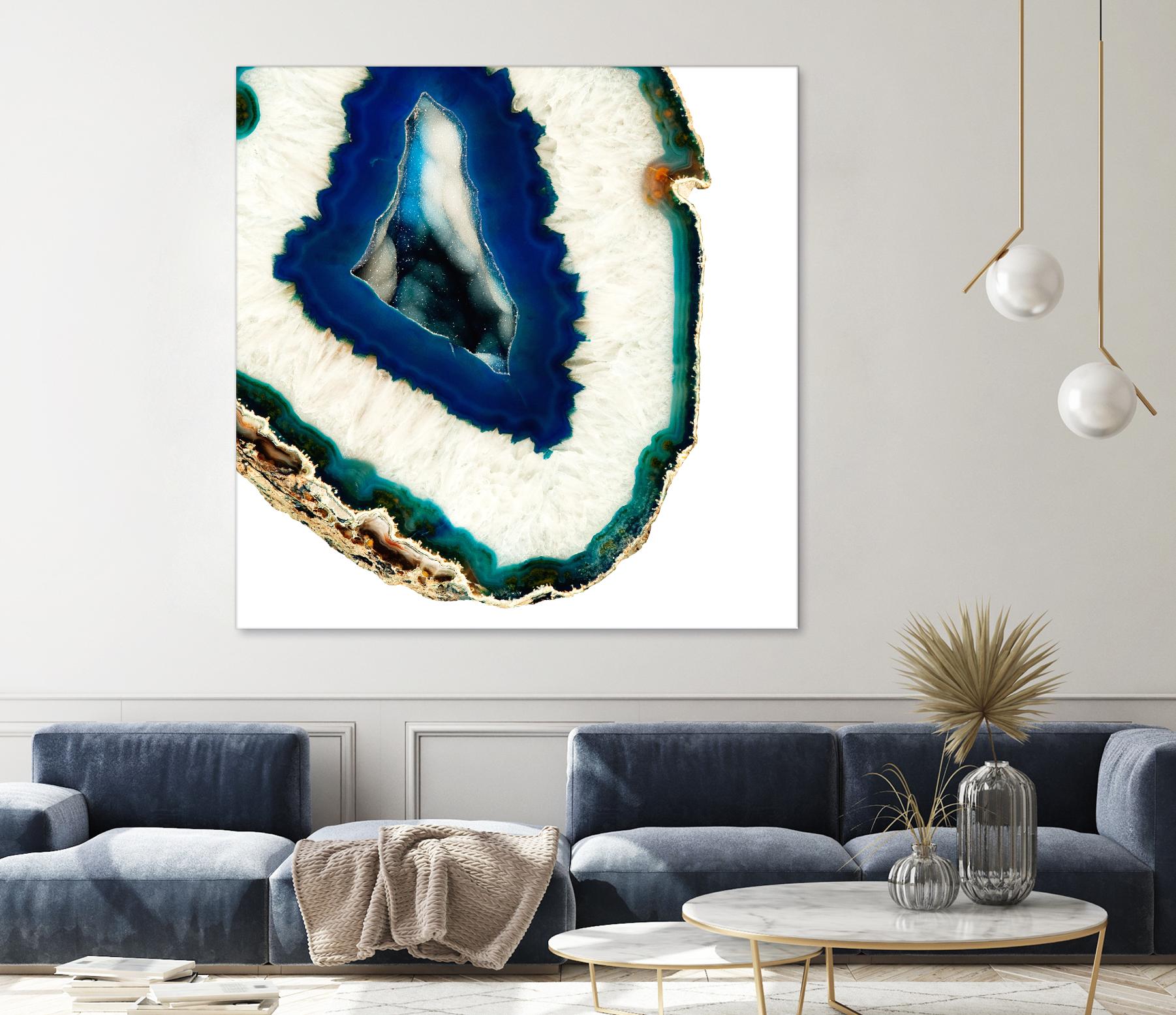 Mediterranean Agate A by GI ArtLab on GIANT ART - blue abstract agate