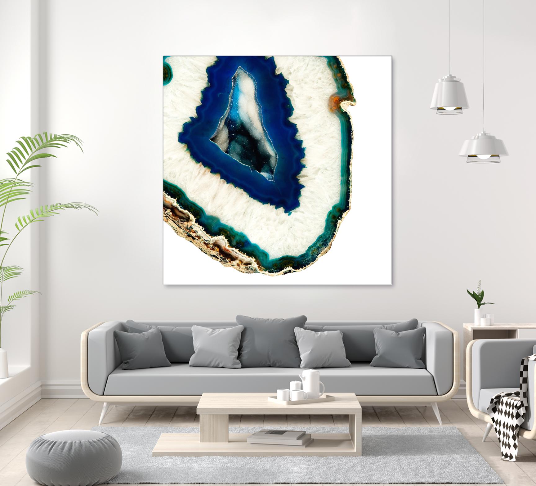 Mediterranean Agate A by GI ArtLab on GIANT ART - blue abstract agate