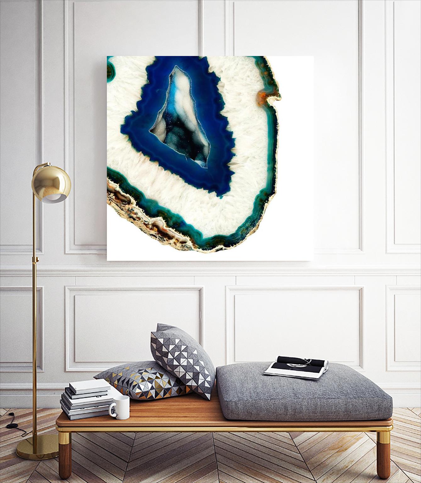 Mediterranean Agate A by GI ArtLab on GIANT ART - blue abstract agate