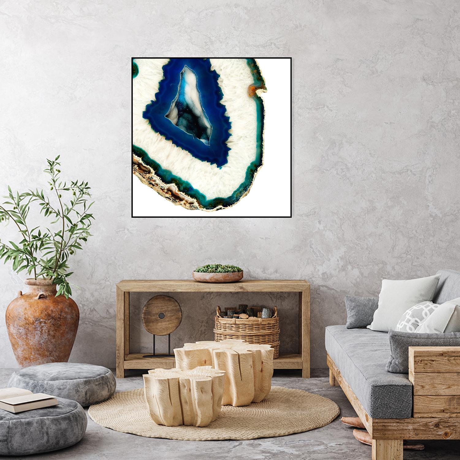 Mediterranean Agate A by GI ArtLab on GIANT ART - blue abstract agate