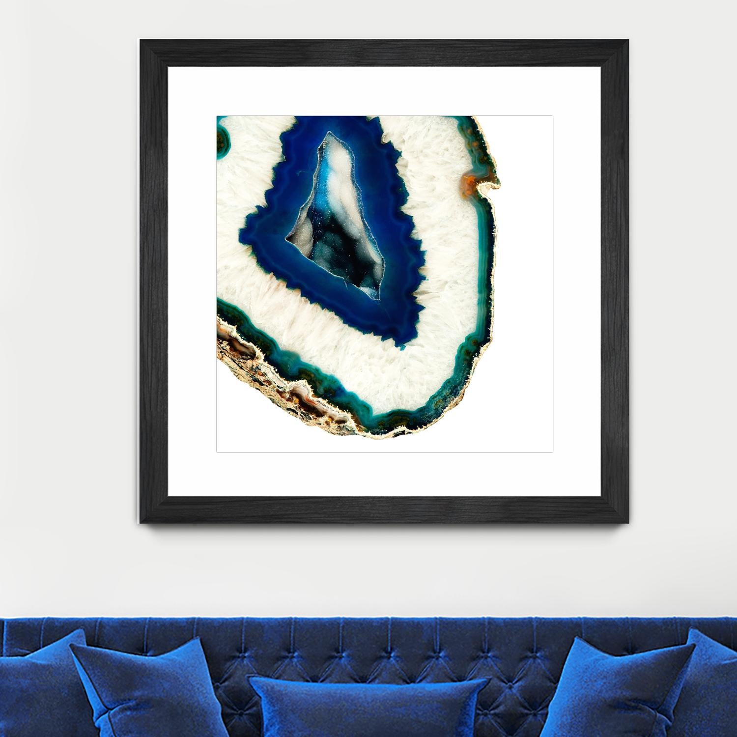 Mediterranean Agate A by GI ArtLab on GIANT ART - blue abstract agate