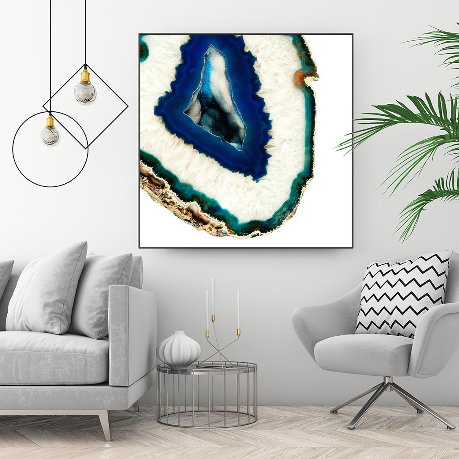 Mediterranean Agate A by GI ArtLab on GIANT ART - blue abstract agate