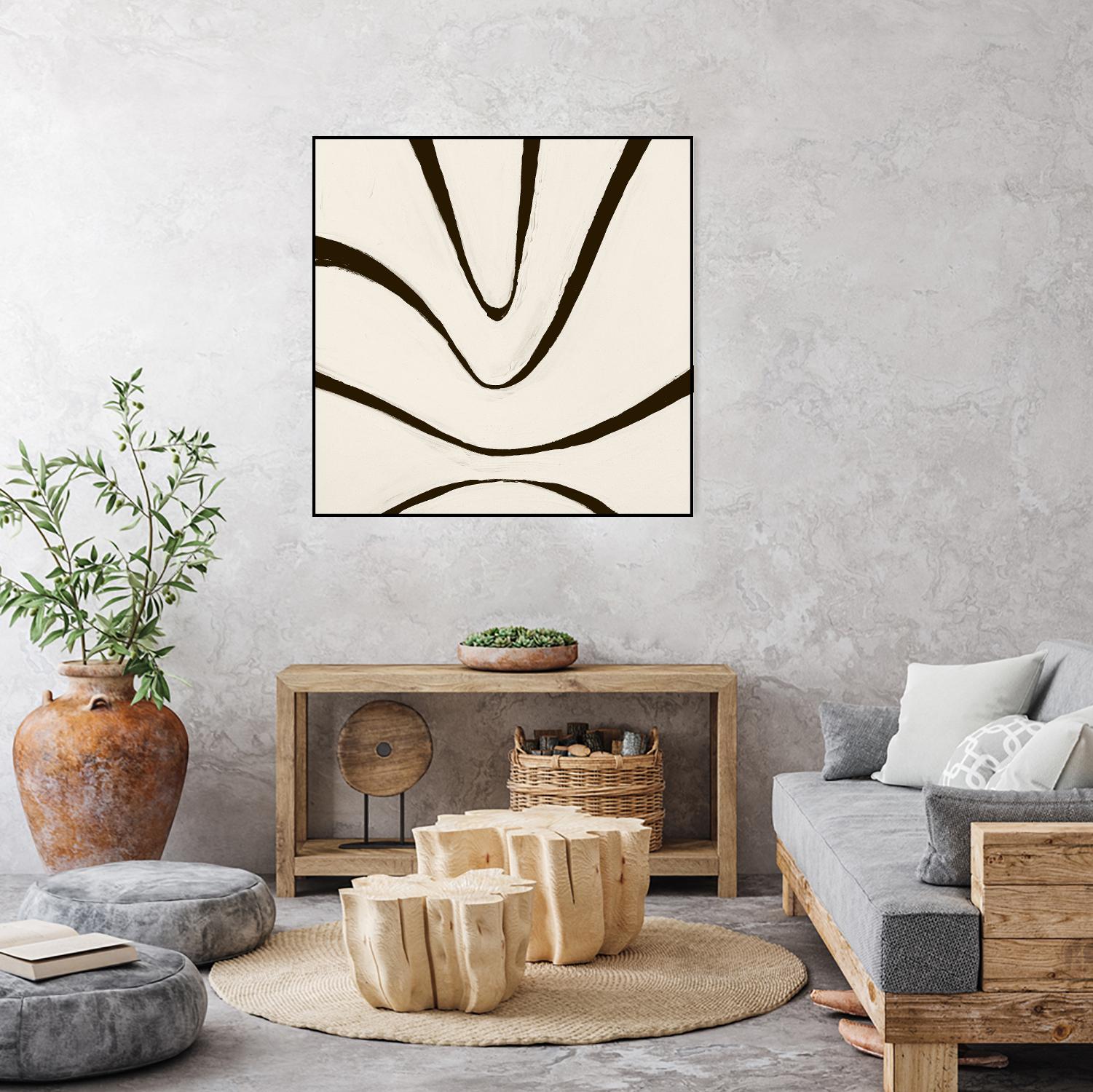 Sepia B by Franka Palek on GIANT ART - beige abstract