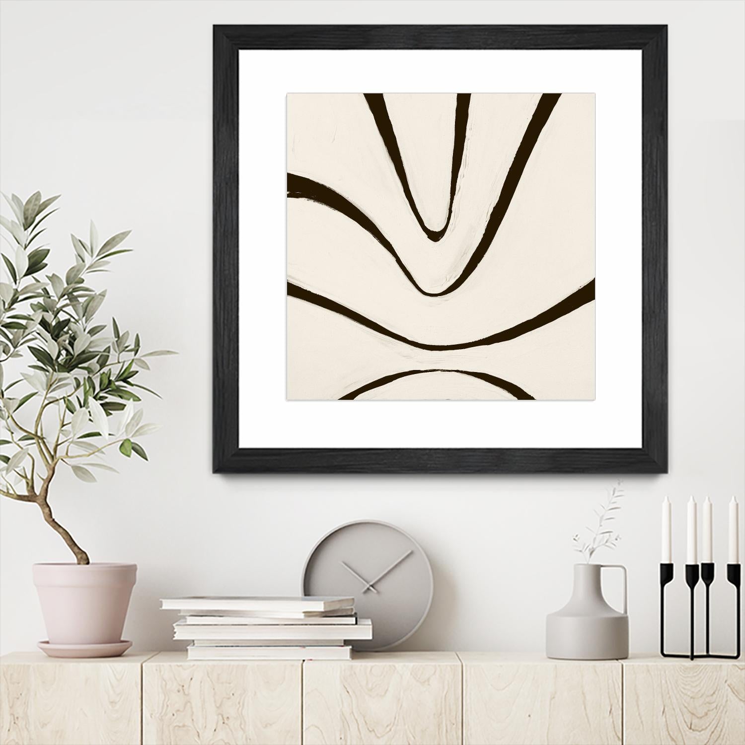 Sepia B by Franka Palek on GIANT ART - beige abstract