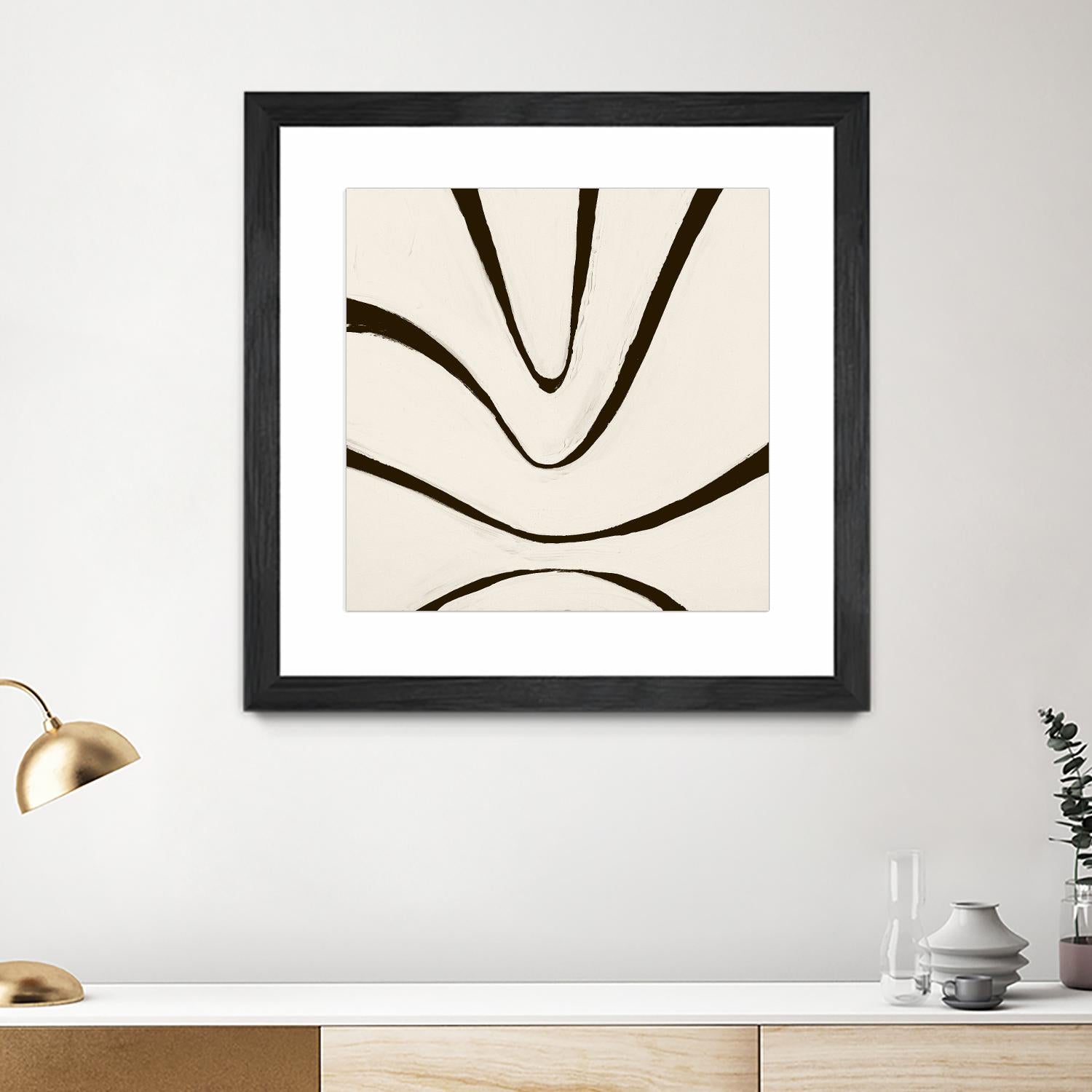Sepia B by Franka Palek on GIANT ART - beige abstract