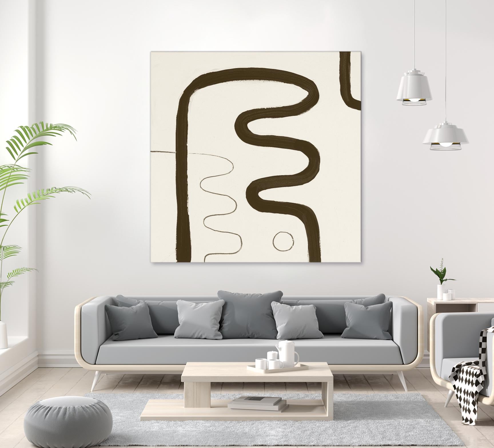 Sepia K by Franka Palek on GIANT ART - beige abstract