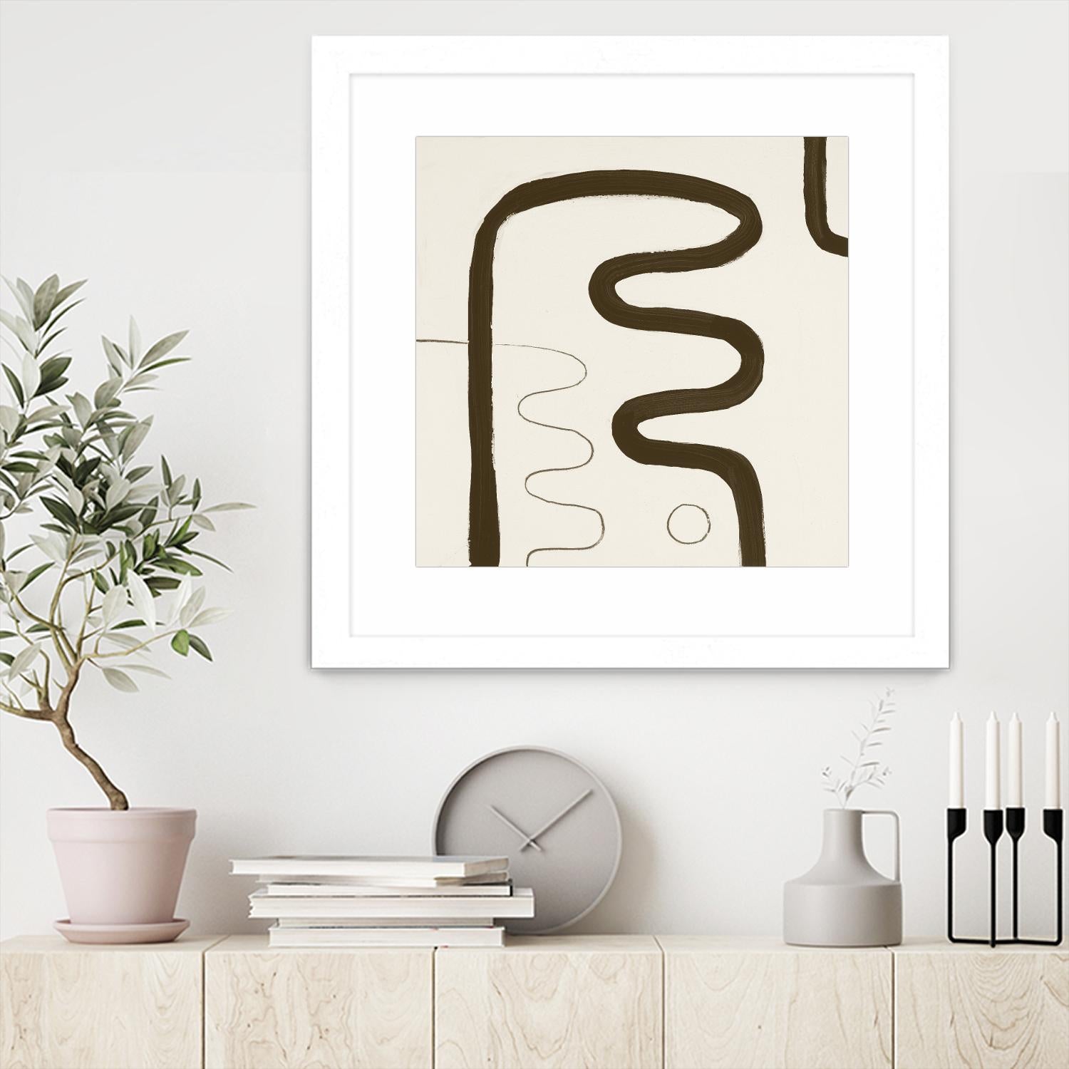 Sepia K by Franka Palek on GIANT ART - beige abstract