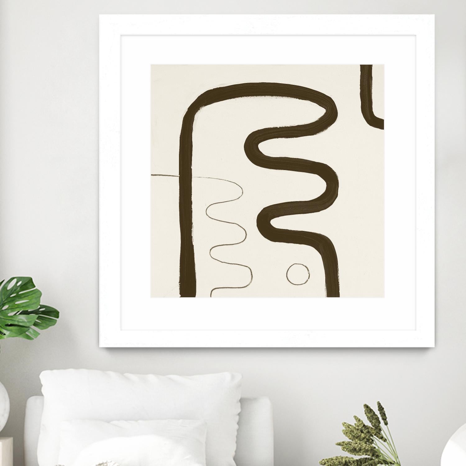 Sepia K by Franka Palek on GIANT ART - beige abstract