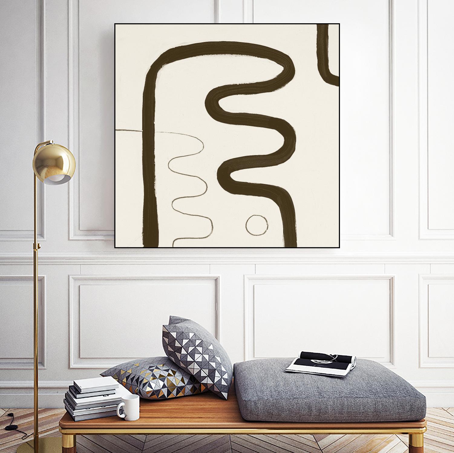 Sepia K by Franka Palek on GIANT ART - beige abstract
