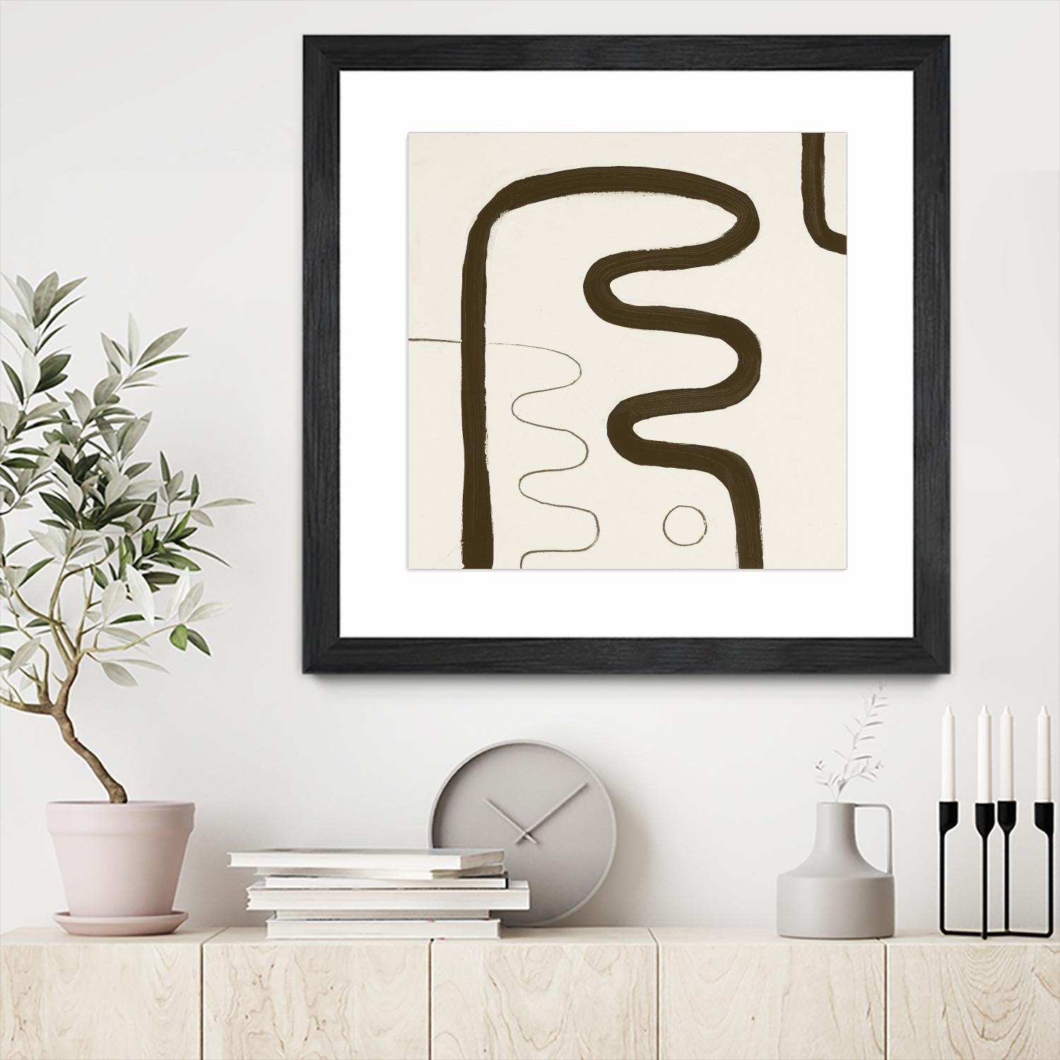 Sepia K by Franka Palek on GIANT ART - beige abstract