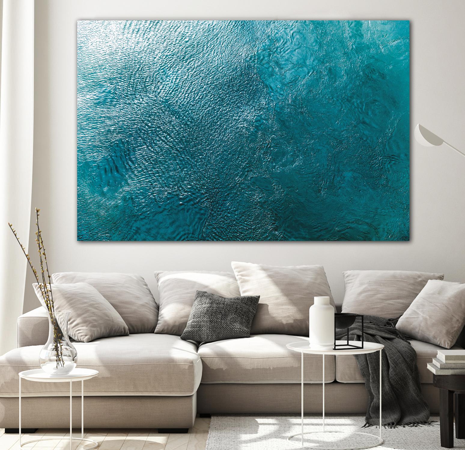 Water Texture Two Birds Eye by Kyle Goldie on GIANT ART - blue abstract