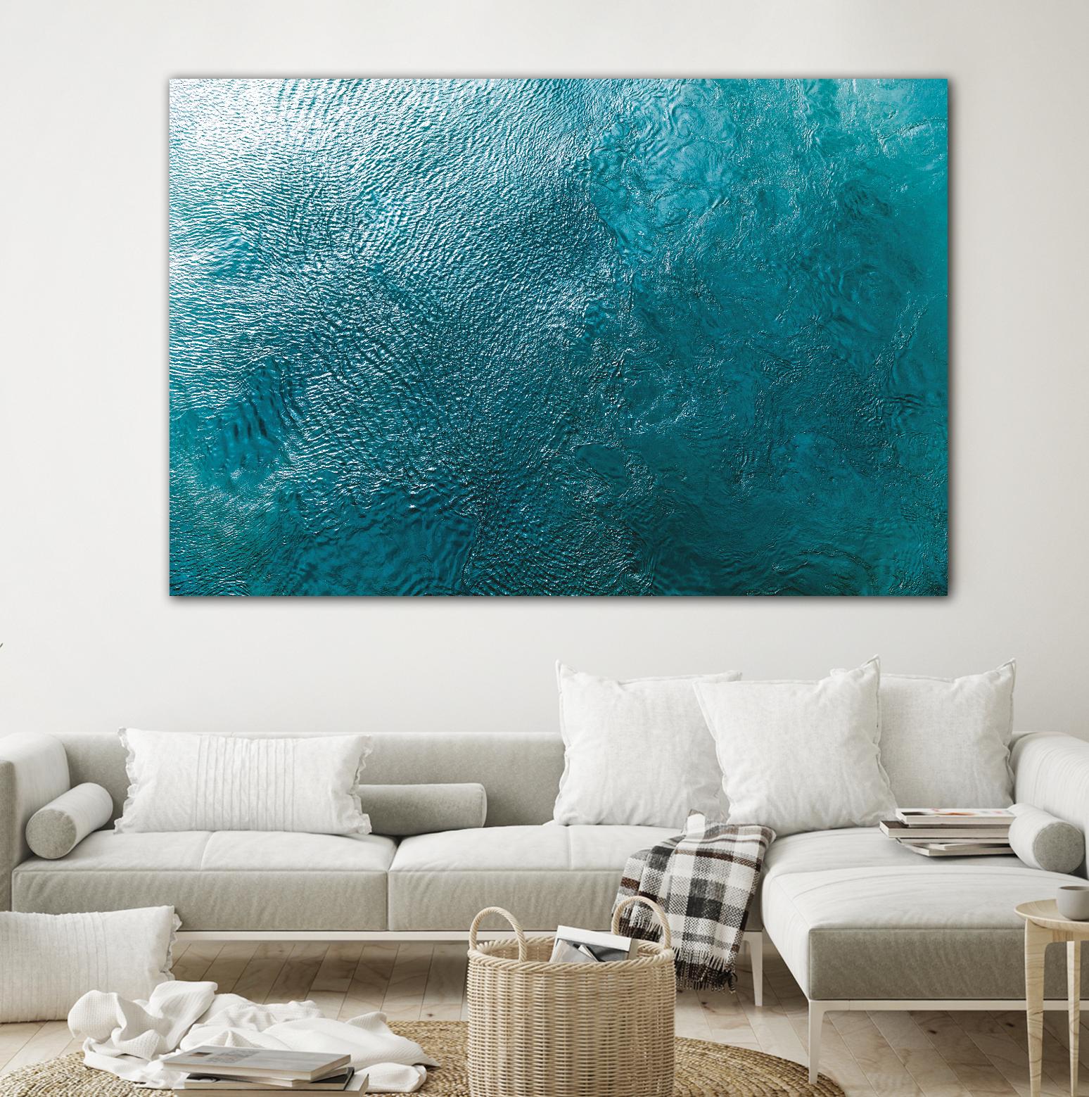 Water Texture Two Birds Eye by Kyle Goldie on GIANT ART - blue abstract