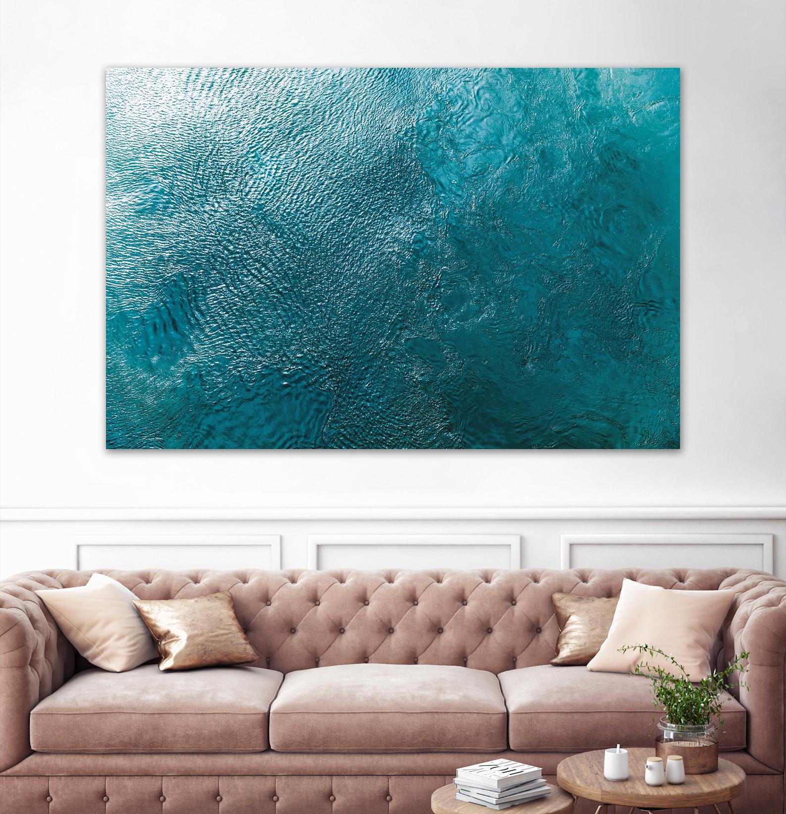 Water Texture Two Birds Eye by Kyle Goldie on GIANT ART - blue abstract