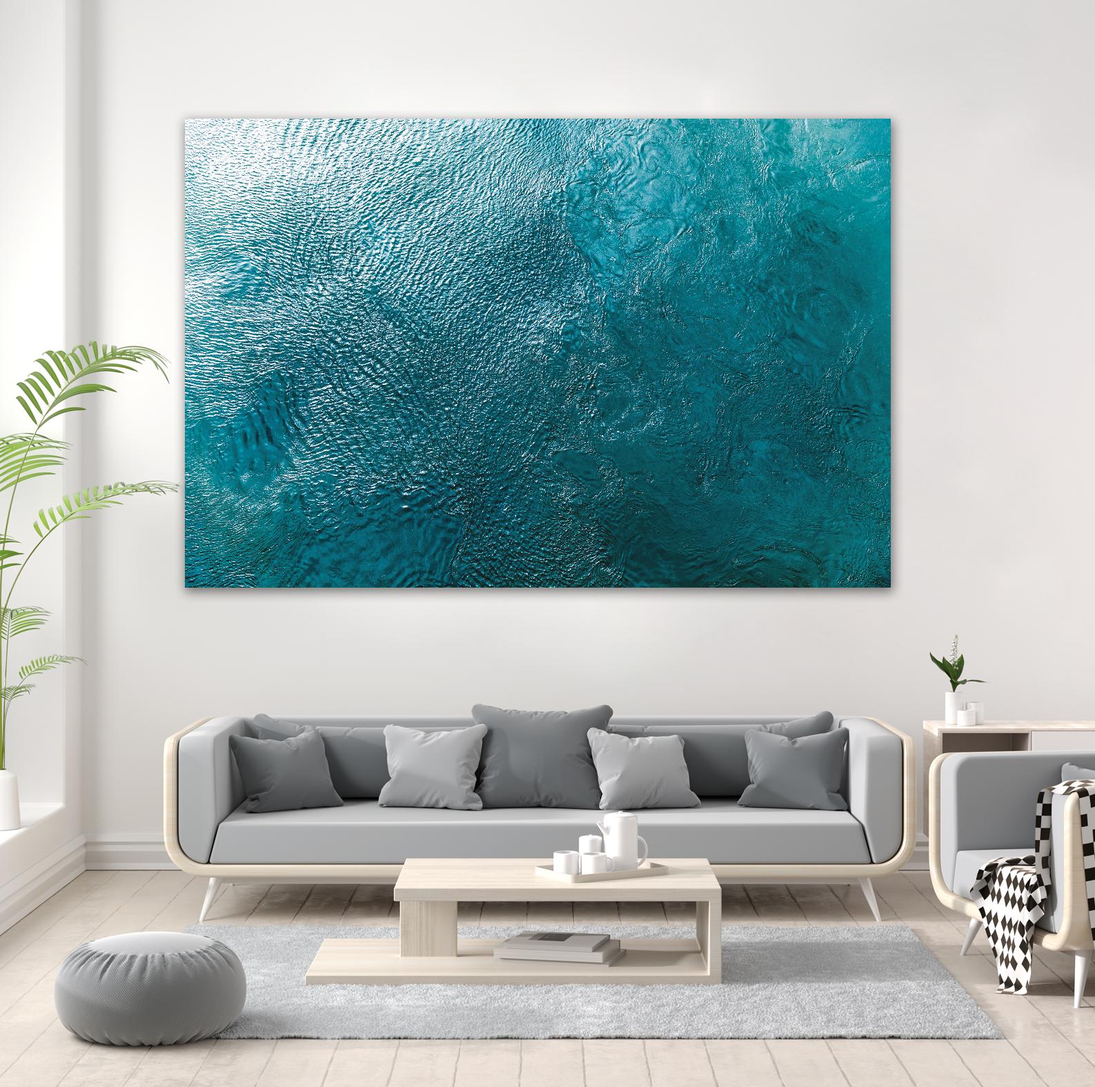 Water Texture Two Birds Eye by Kyle Goldie on GIANT ART - blue abstract