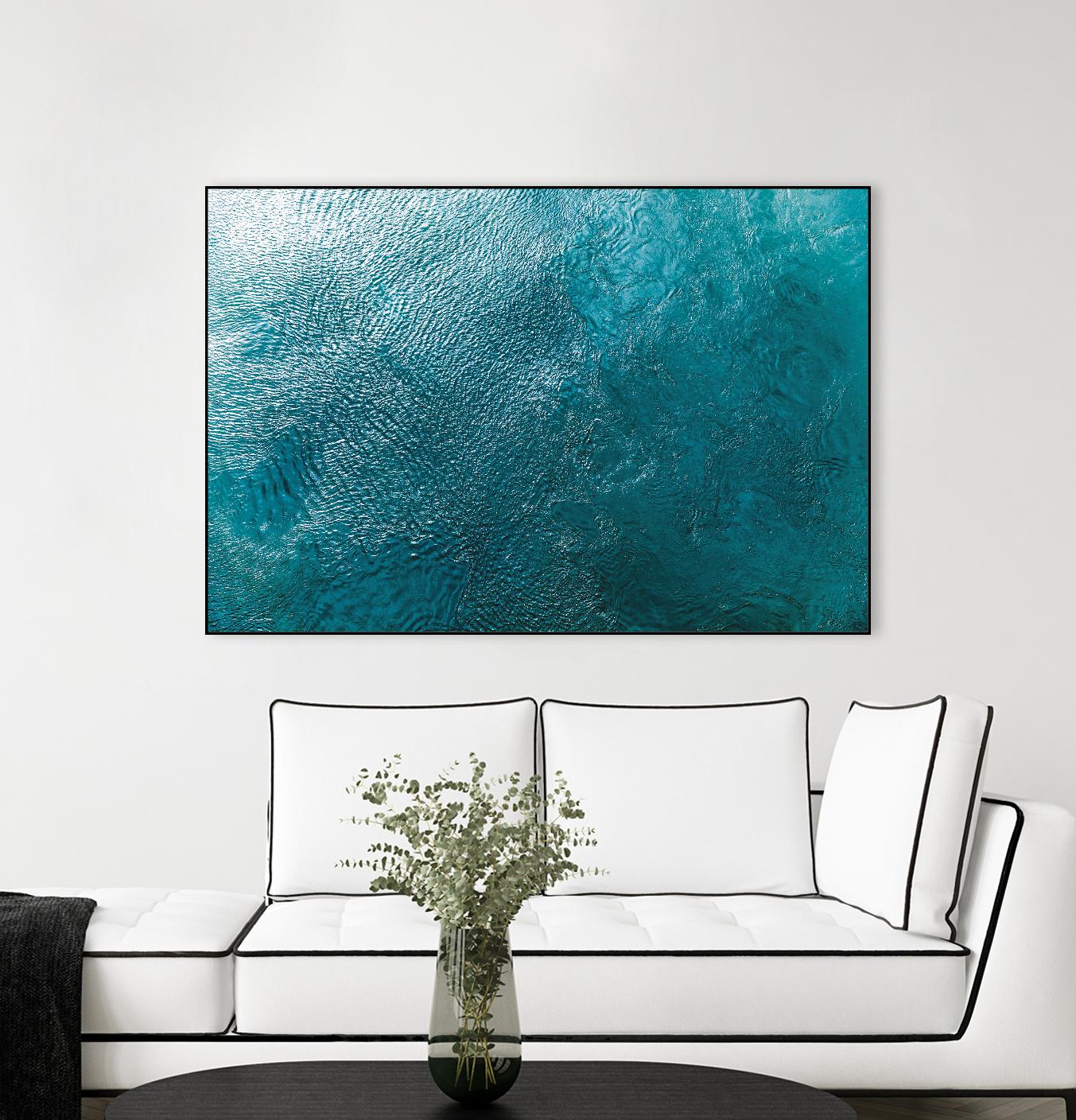 Water Texture Two Birds Eye by Kyle Goldie on GIANT ART - blue abstract