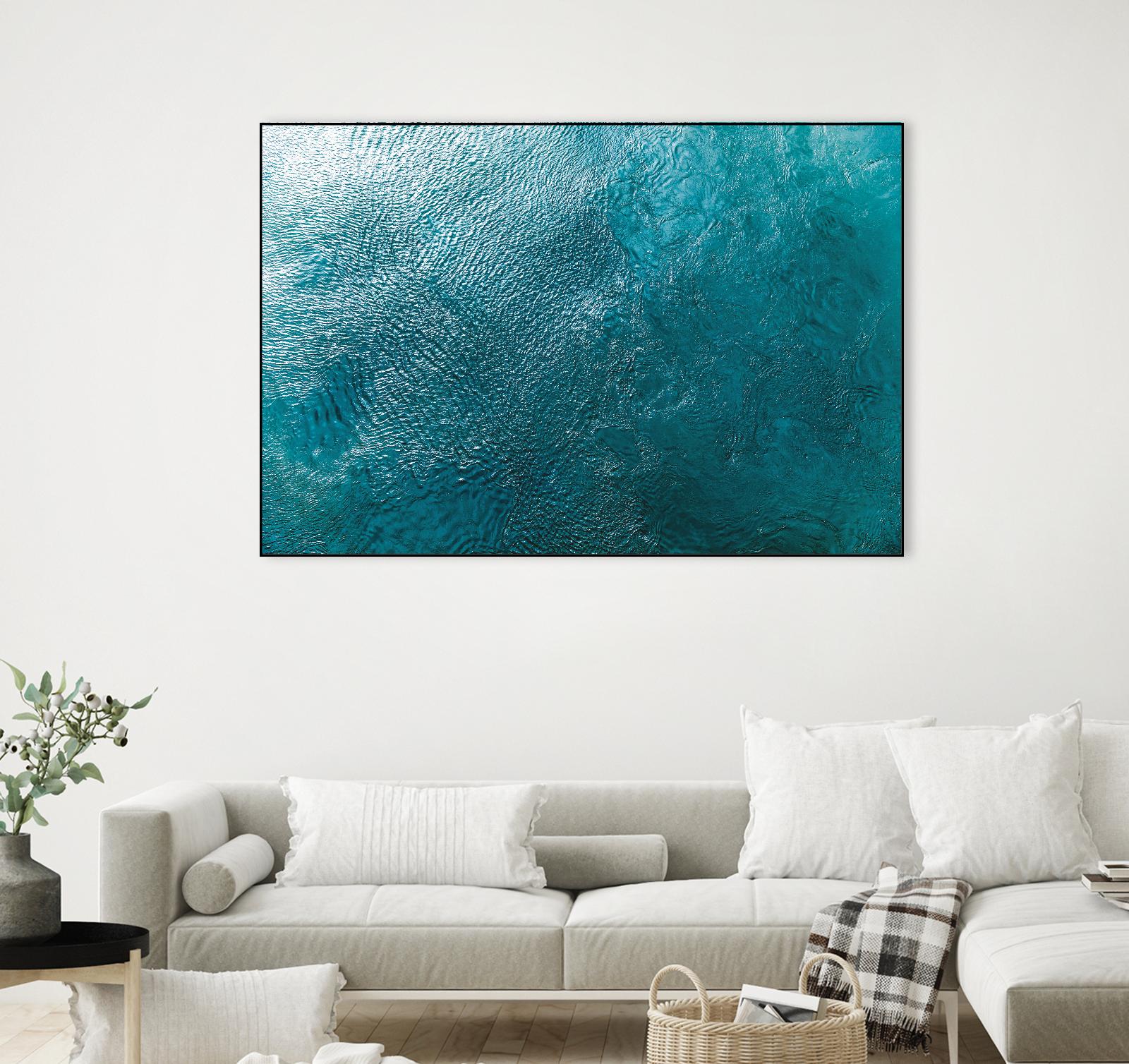 Water Texture Two Birds Eye by Kyle Goldie on GIANT ART - blue abstract